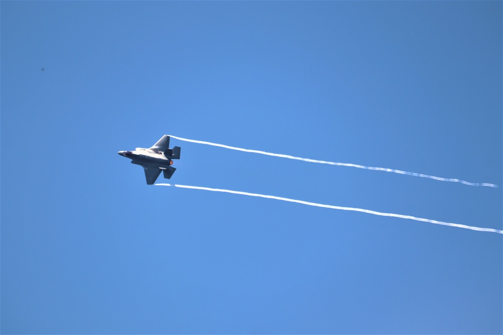 Wisconsin’s Air National Guard, Army National Guard combine in practice show at airport at Fort McCoy