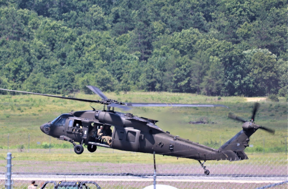 Wisconsin’s Air National Guard, Army National Guard combine in practice show at airport at Fort McCoy