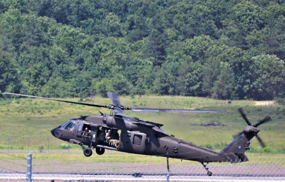 Wisconsin’s Air National Guard, Army National Guard combine in practice show at airport at Fort McCoy