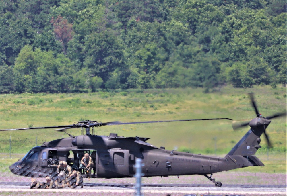 Wisconsin’s Air National Guard, Army National Guard combine in practice show at airport at Fort McCoy