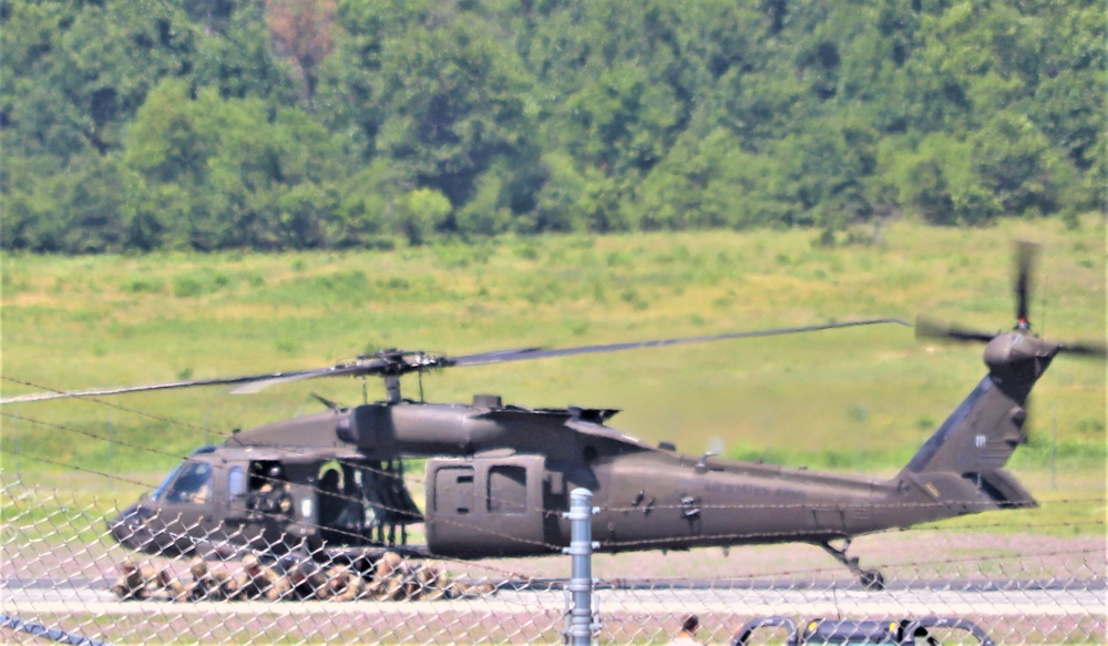 Wisconsin’s Air National Guard, Army National Guard combine in practice show at airport at Fort McCoy