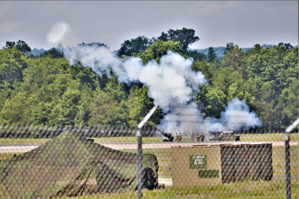 Wisconsin’s Air National Guard, Army National Guard combine in practice show at airport at Fort McCoy