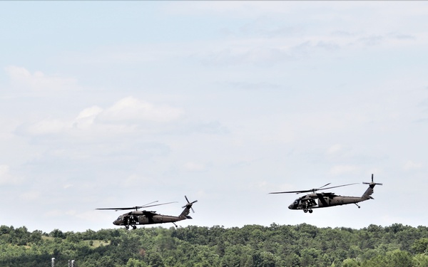 Wisconsin’s Air National Guard, Army National Guard combine in practice show at airport at Fort McCoy