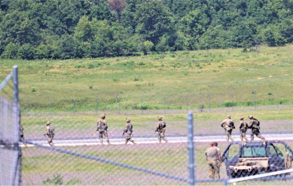 Wisconsin’s Air National Guard, Army National Guard combine in practice show at airport at Fort McCoy