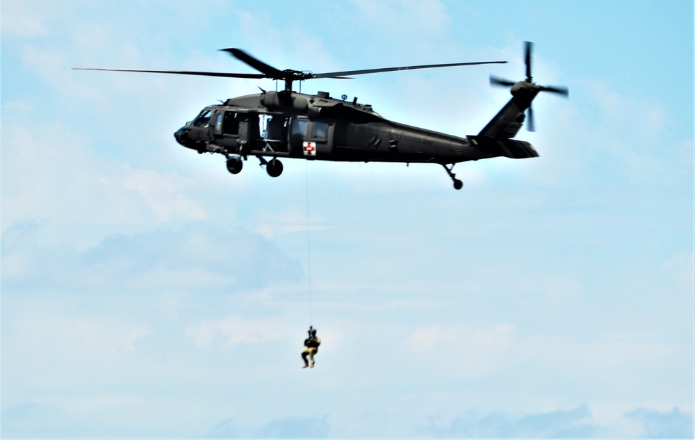 Wisconsin’s Air National Guard, Army National Guard combine in practice show at airport at Fort McCoy