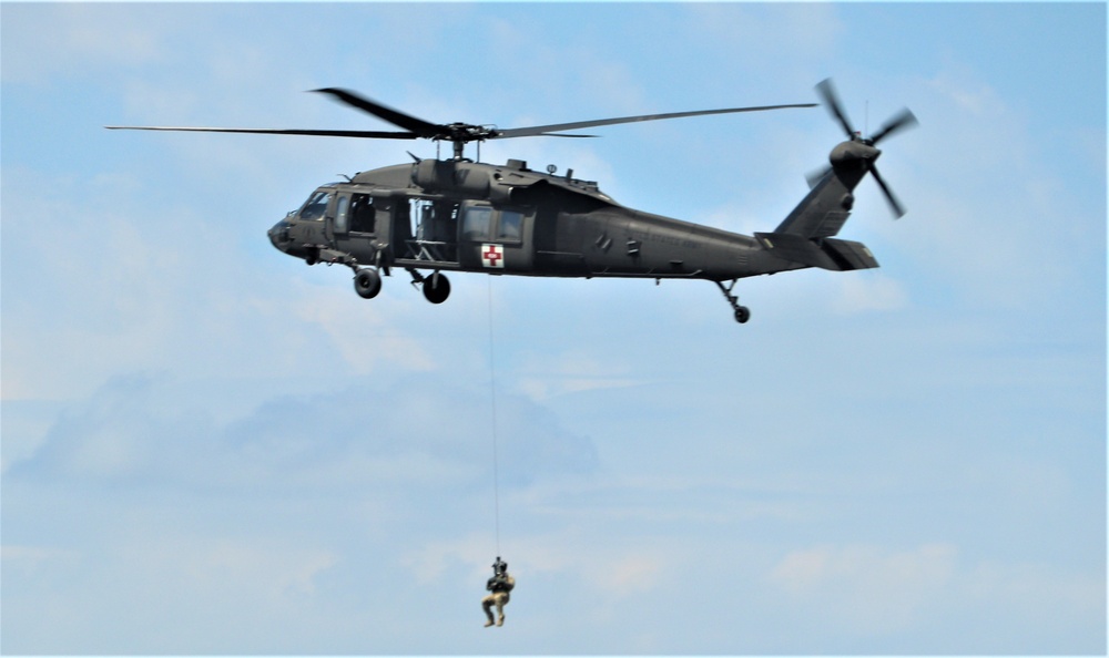 Wisconsin’s Air National Guard, Army National Guard combine in practice show at airport at Fort McCoy