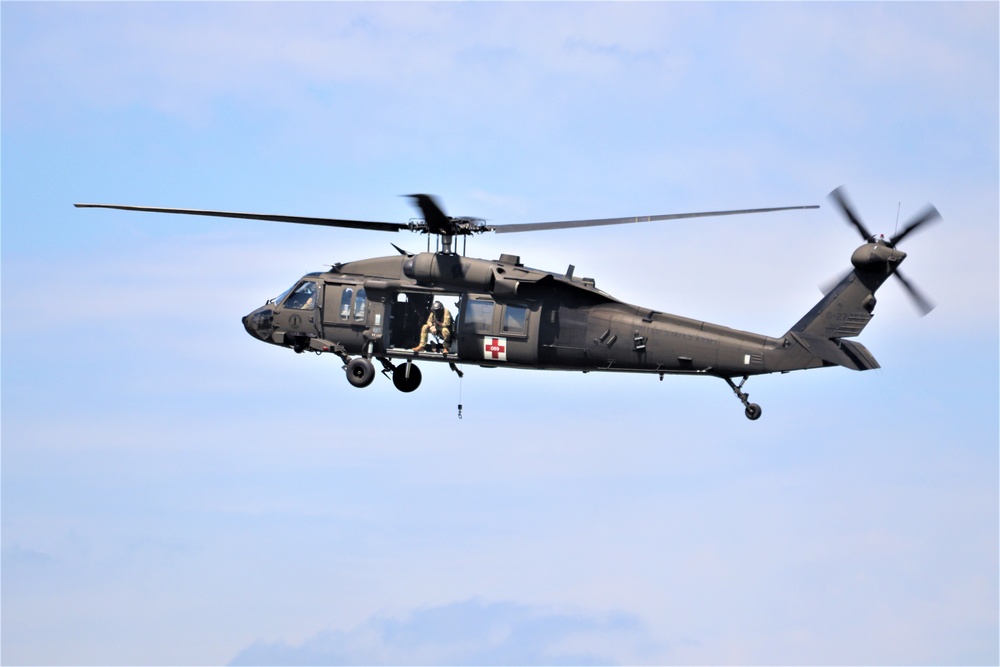 Wisconsin’s Air National Guard, Army National Guard combine in practice show at airport at Fort McCoy