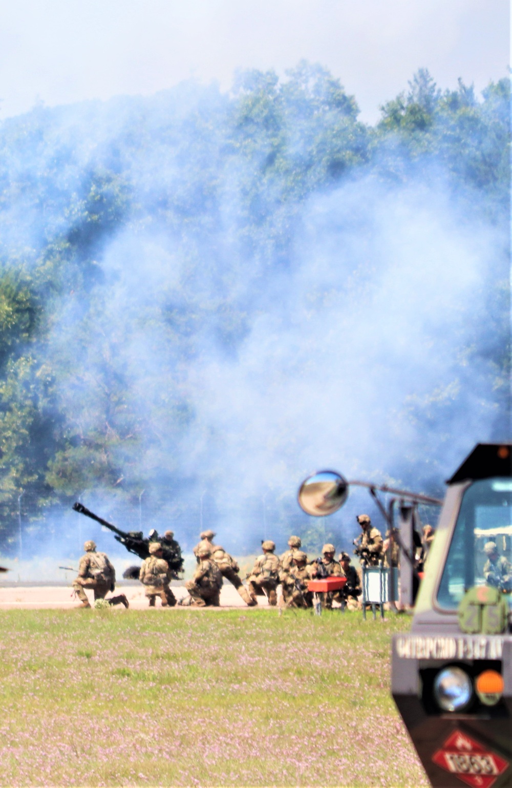 Wisconsin’s Air National Guard, Army National Guard combine in practice show at airport at Fort McCoy