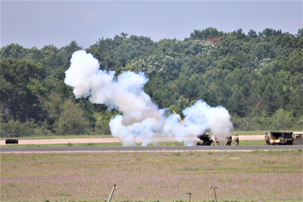 Wisconsin’s Air National Guard, Army National Guard combine in practice show at airport at Fort McCoy