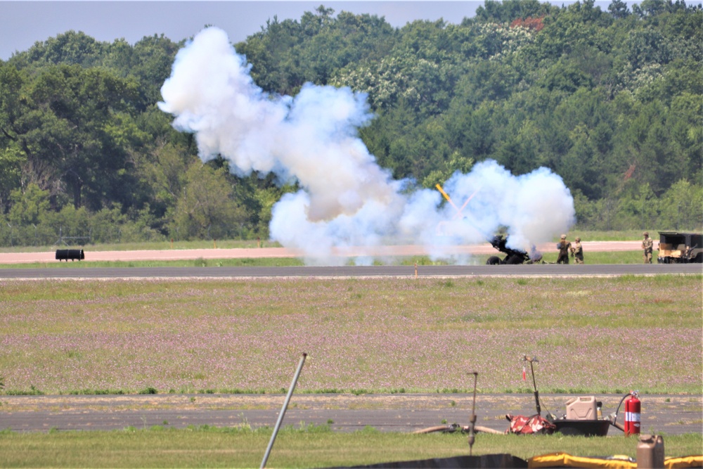 Wisconsin’s Air National Guard, Army National Guard combine in practice show at airport at Fort McCoy