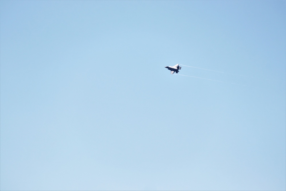 Wisconsin’s Air National Guard, Army National Guard combine in practice show at airport at Fort McCoy