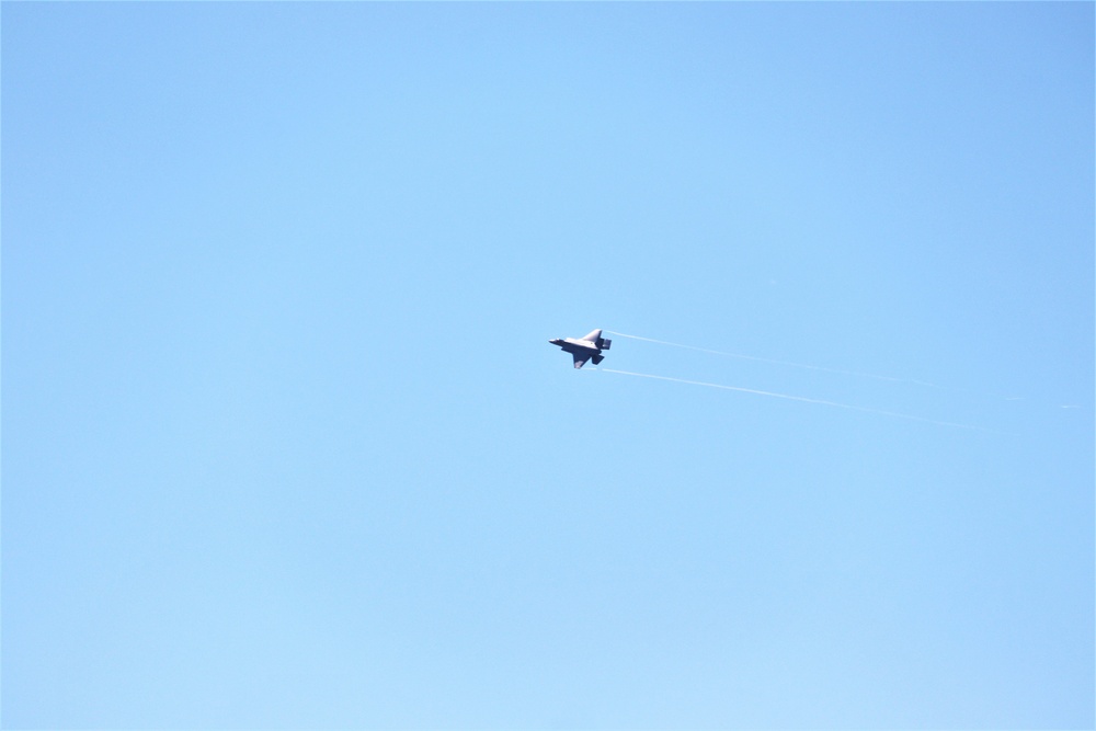 Wisconsin’s Air National Guard, Army National Guard combine in practice show at airport at Fort McCoy