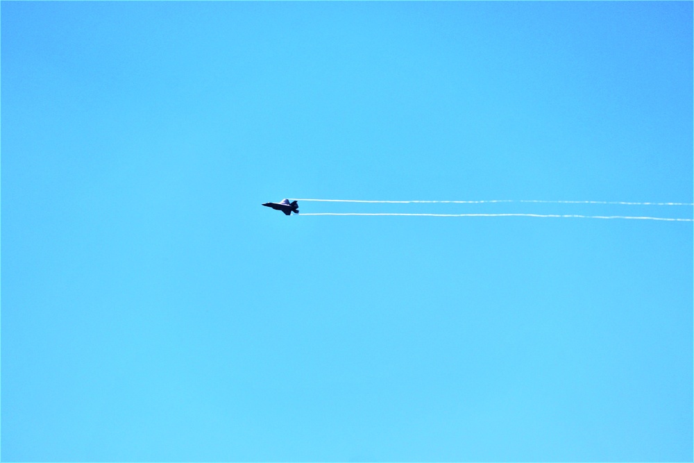 Wisconsin’s Air National Guard, Army National Guard combine in practice show at airport at Fort McCoy