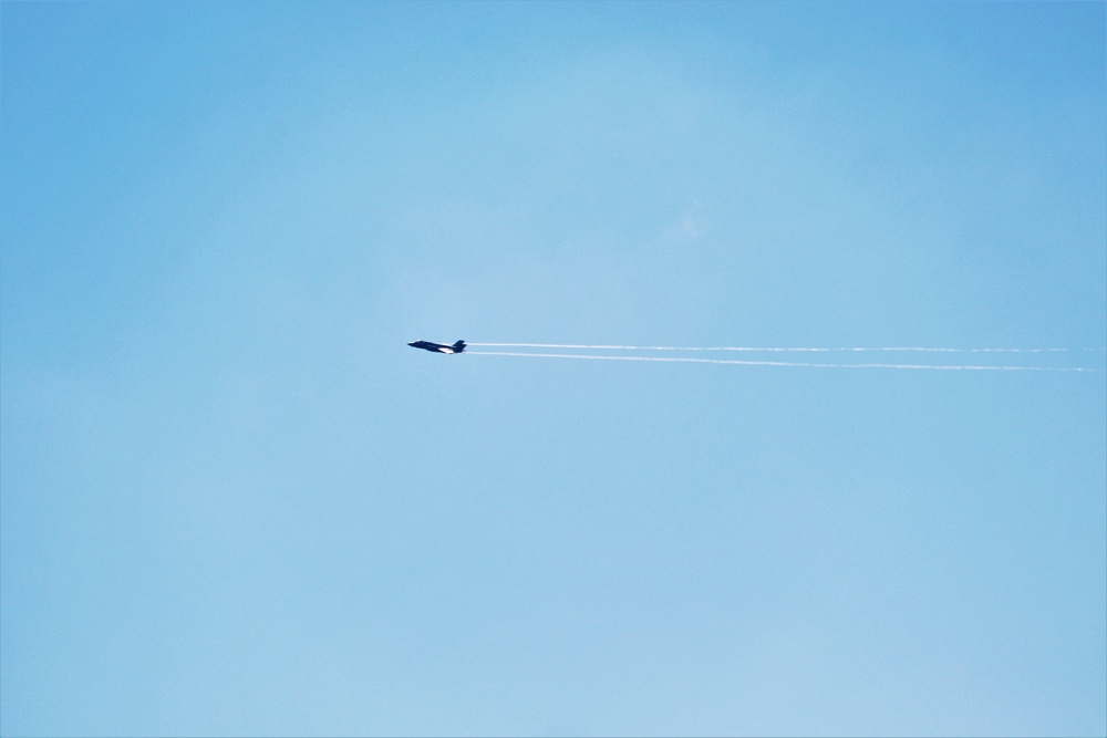 Wisconsin’s Air National Guard, Army National Guard combine in practice show at airport at Fort McCoy