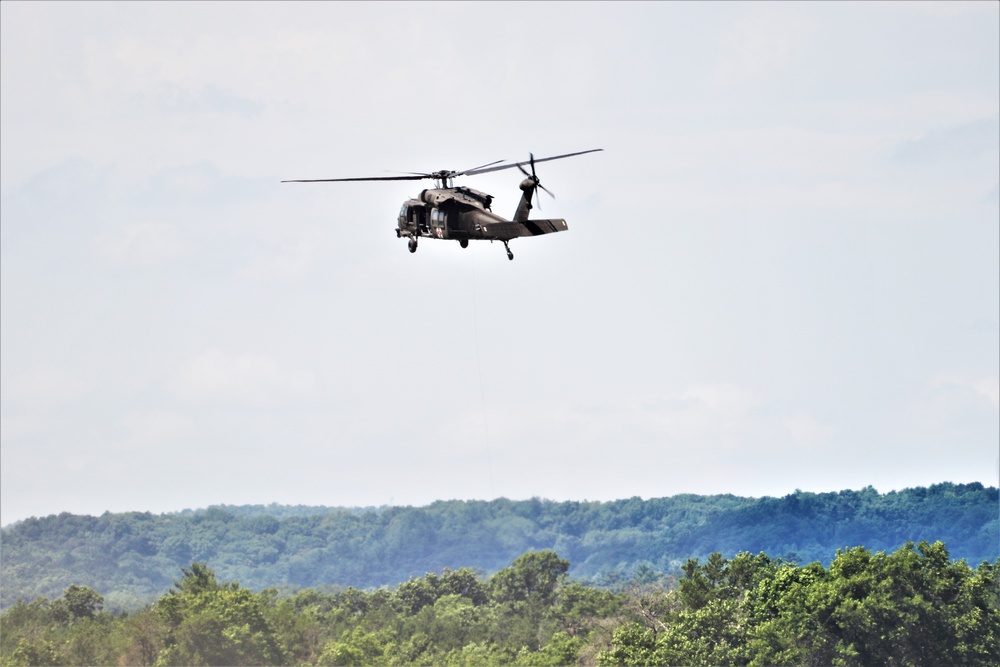 Wisconsin’s Air National Guard, Army National Guard combine in practice show at airport at Fort McCoy