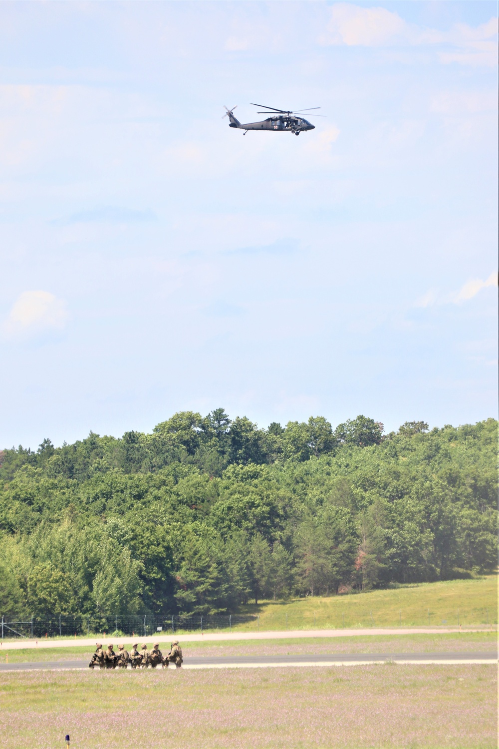 Wisconsin’s Air National Guard, Army National Guard combine in practice show at airport at Fort McCoy