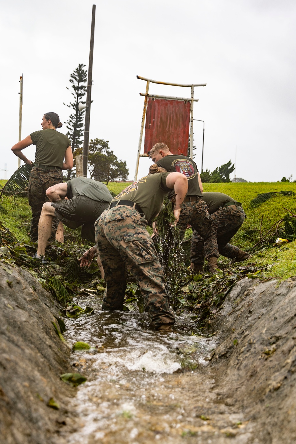 Ditch debris removal | Typhoon Khanun