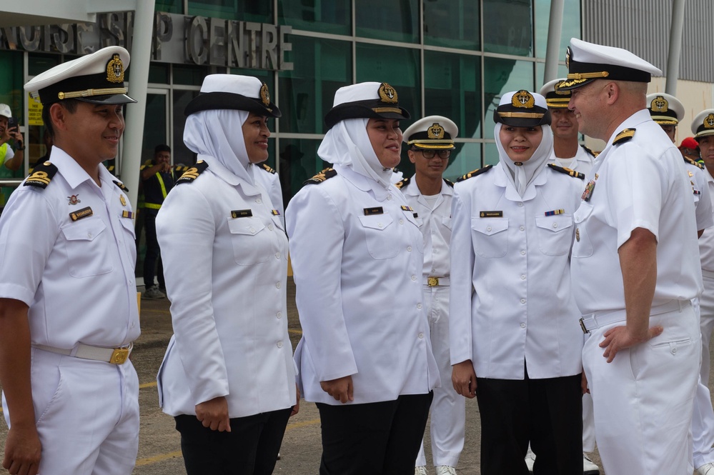 Building friendships! The Blue Ridge triad meets members of the Brunei Navy