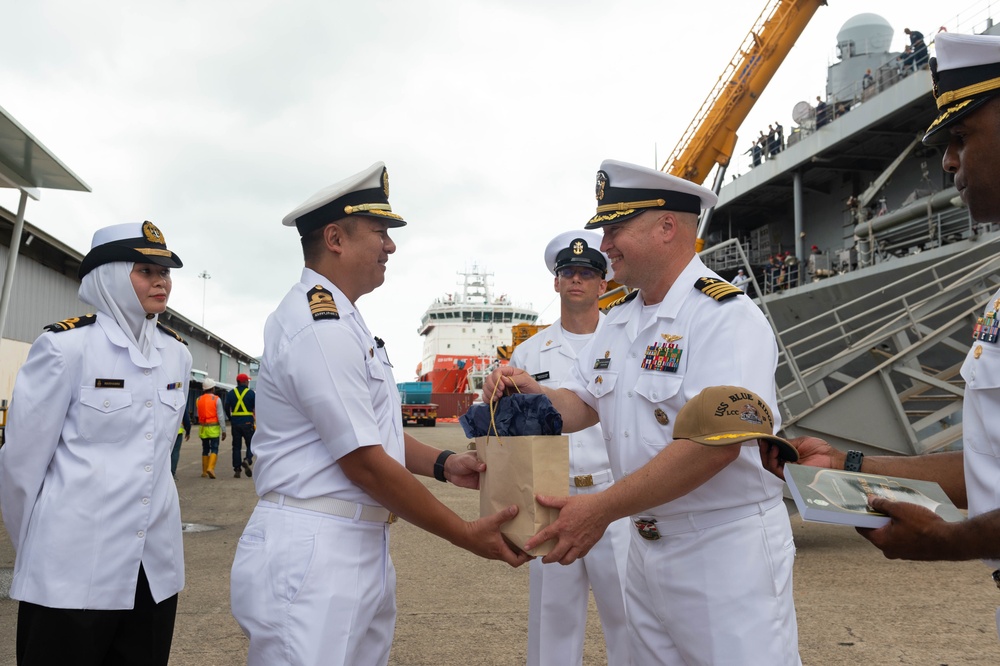 Building friendships! The Blue Ridge triad meets members of the Brunei Navy