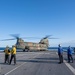 A Chinook Helicopter from the JGSDF Lands aboard USS New Orleans July 23, 2023