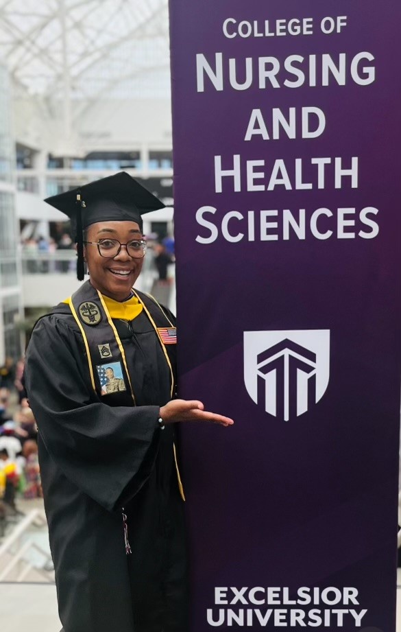 Staff Sgt. Lenee Williams, veterinary food inspector and noncommissioned officer in charge of the Stuttgart Veterinary Treatment Facility, earns Bachelor of Science with a focus on health care management from the Excelsior University in New York.