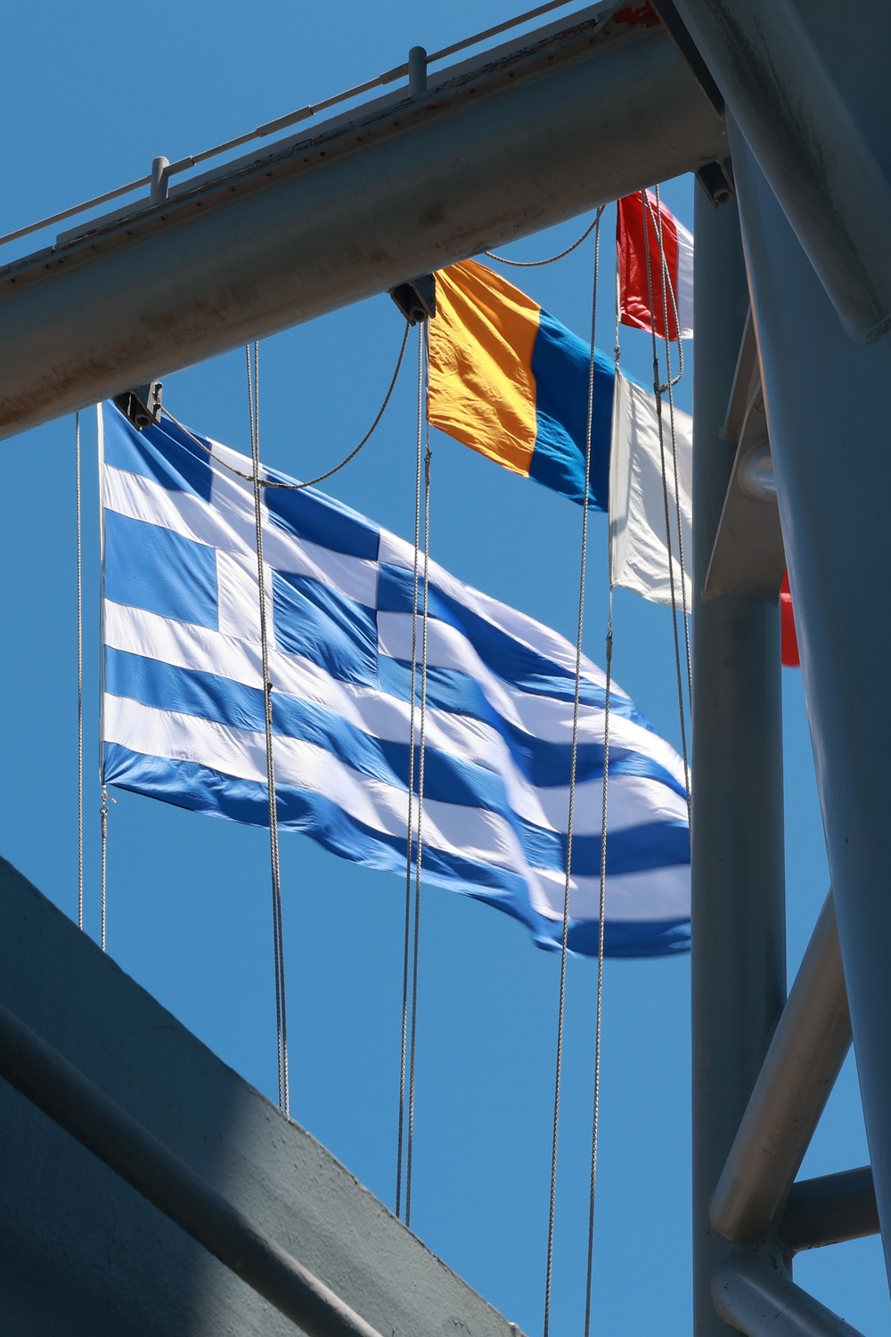 USS Bataan Flies Greek Flag In Souda Bay