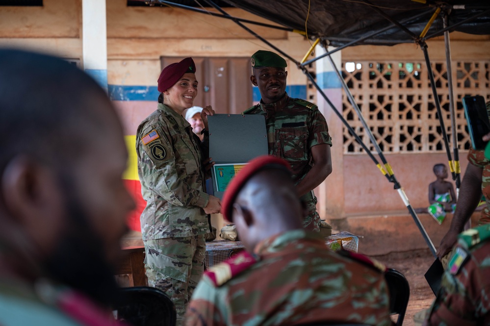 Benin Armed Forces soldiers complete civil affairs engagement