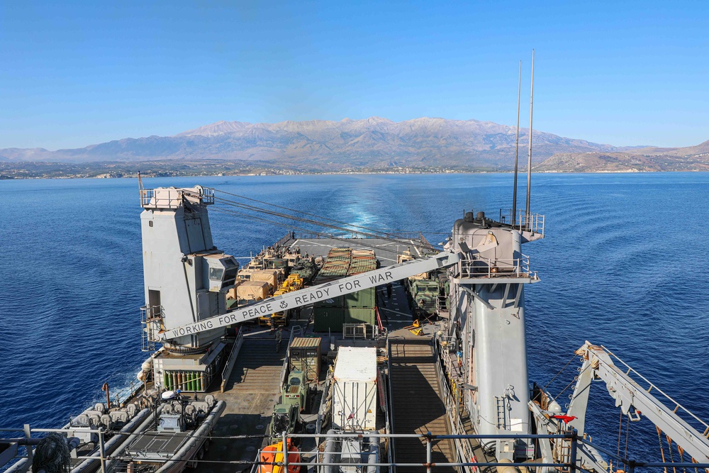 USS Carter Hall Departs Souda Bay, Greece