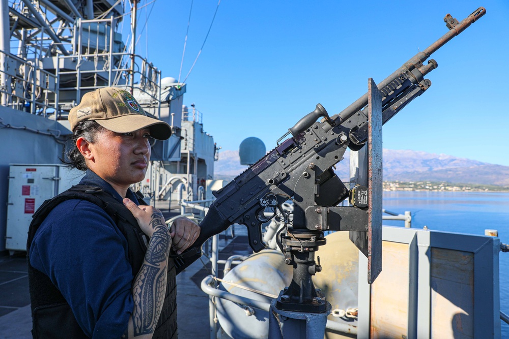 USS Carter Hall Departs Souda Bay, Greece