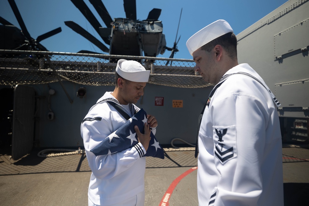 Bataan Departs Souda Bay, Greece.
