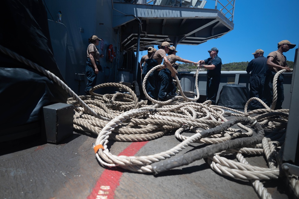 Bataan Departs Souda Bay, Greece.