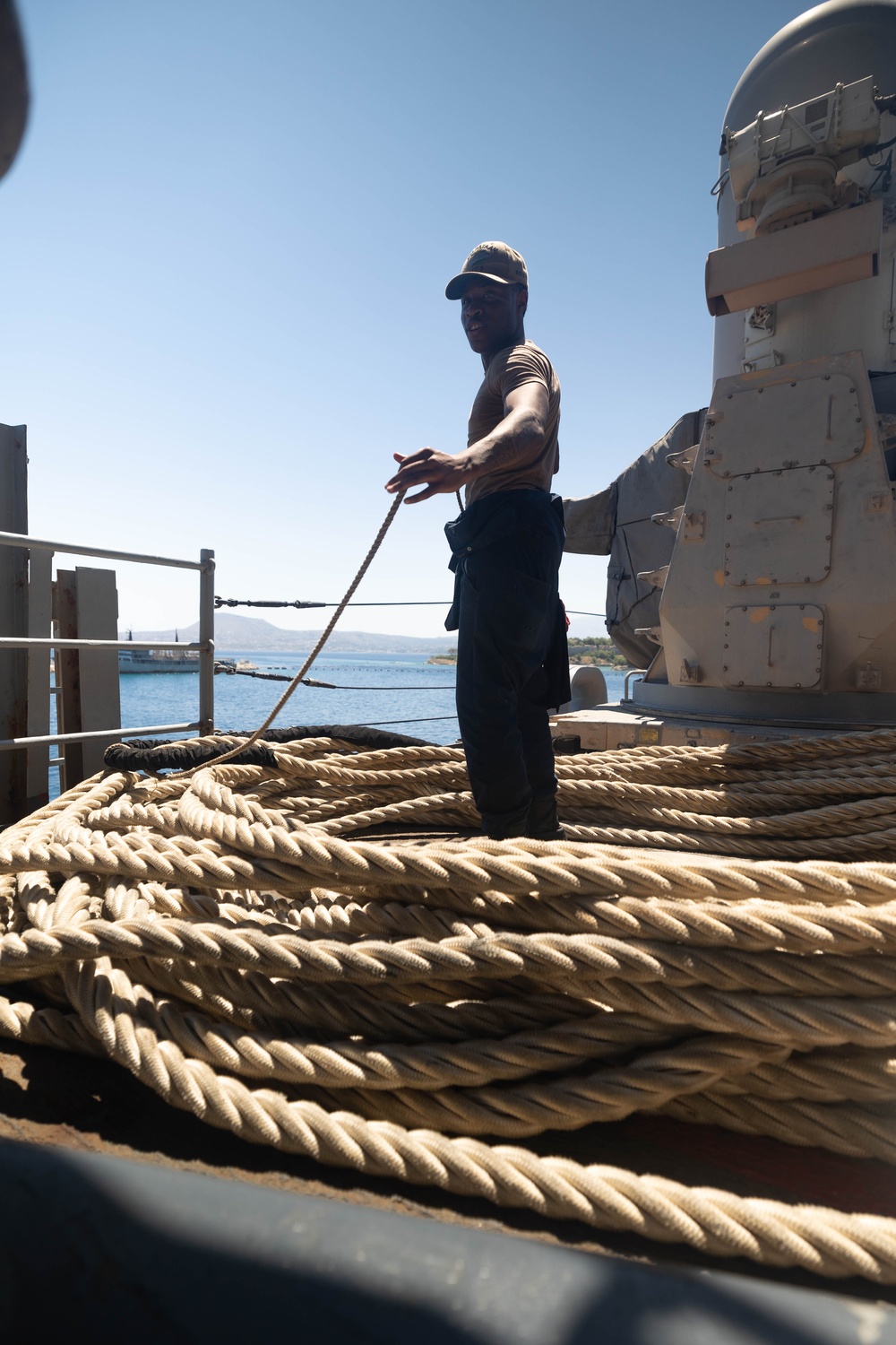 Bataan Departs Souda Bay, Greece.