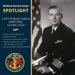 Remembering Capt. Calkins, the First Leader of the Medical Service Corps
