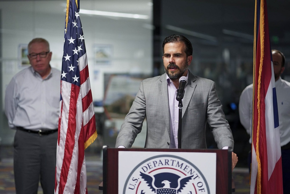 Governor Ricardo Roselló Nevárez Provides Updates on Long-Term Recovery Plan in Joint Recovery Office in Puerto Rico