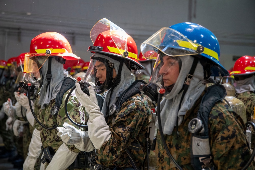 Naval Reserve Officers Training Corps (NRTOC) New Student Indoctrination (NSI) Cycle 3 Firefighting Training