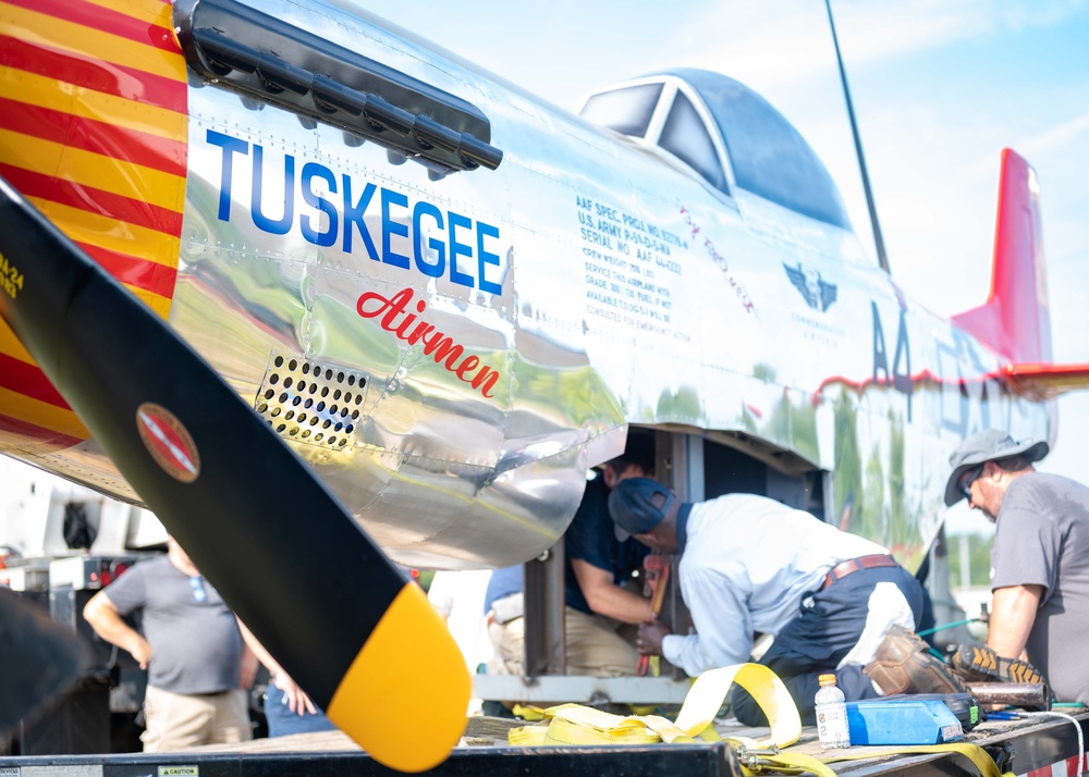 Sumter installs P-51 Red Tail Mustang memorial