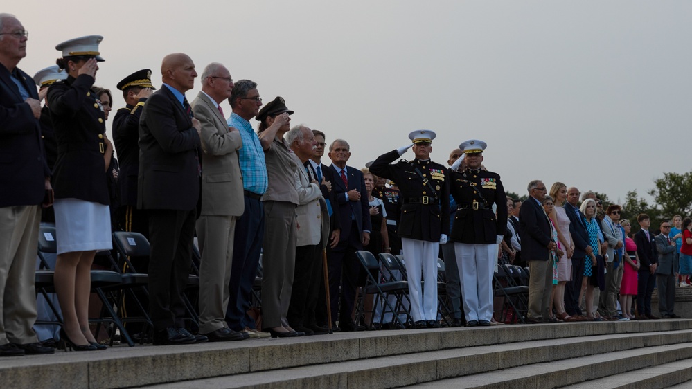 Lt. Gen. Bellon Hosts Marine Barracks Washington Sunset Parade