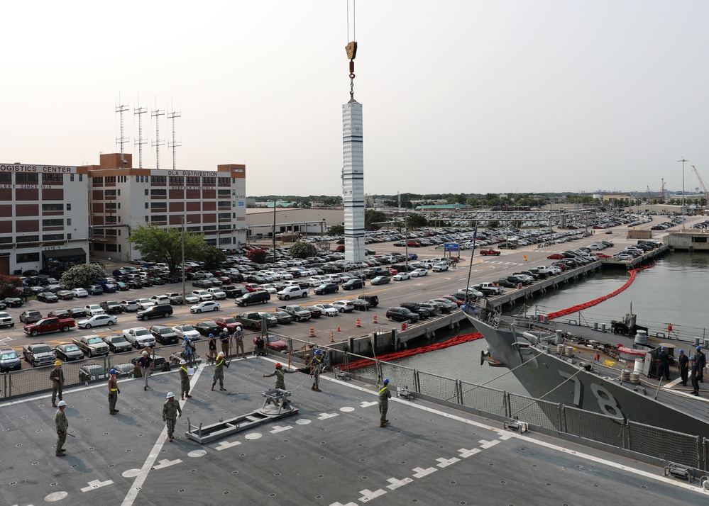 USS Porter, USNS William McLean Perform Vertical Launch System Re-Arm Demonstration