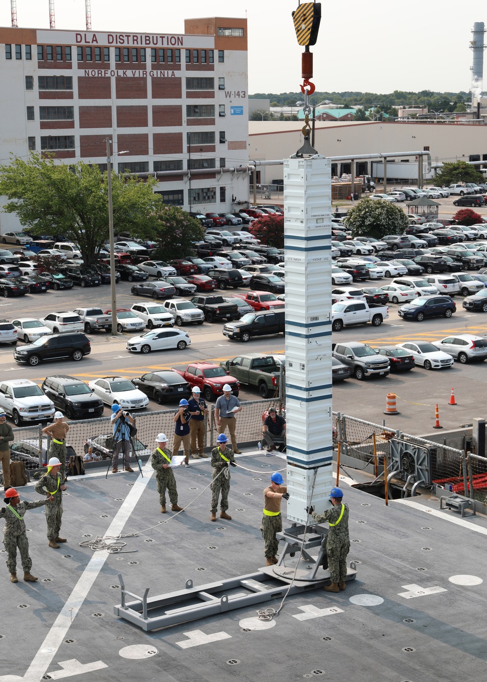 USS Porter, USNS William McLean Perform Vertical Launch System Re-Arm Demonstration