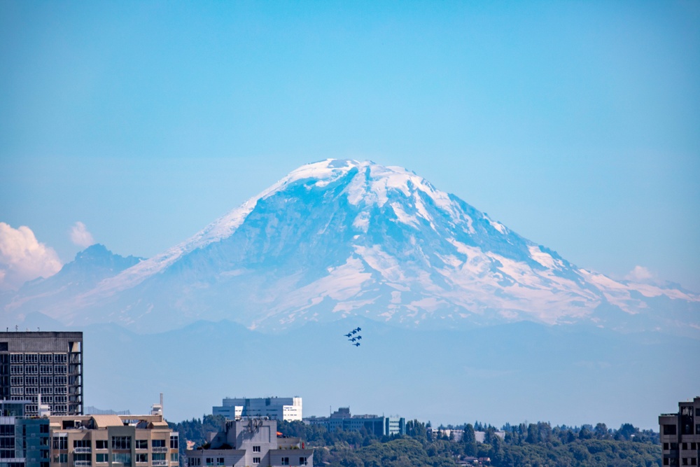 Blue Angels Flies Over Seattle