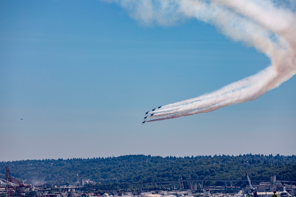 Blue Angels Flies Over Seattle