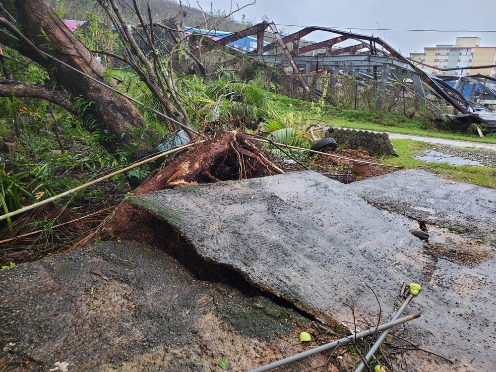 Three months after Typhoon Mawar, clean-up and recovery efforts continue in the communities outside of Andersen Air Force Base AFB, Guam