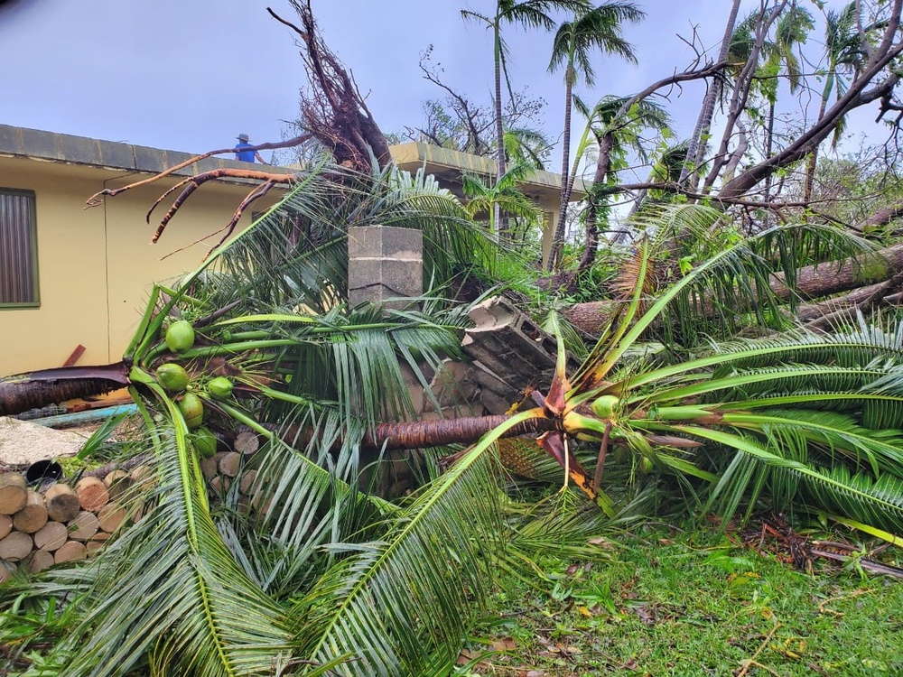 Nearly three months after Typhoon Mawar, clean-up and recovery efforts continue in the communities outside of Andersen Air Force Base AFB, Guam