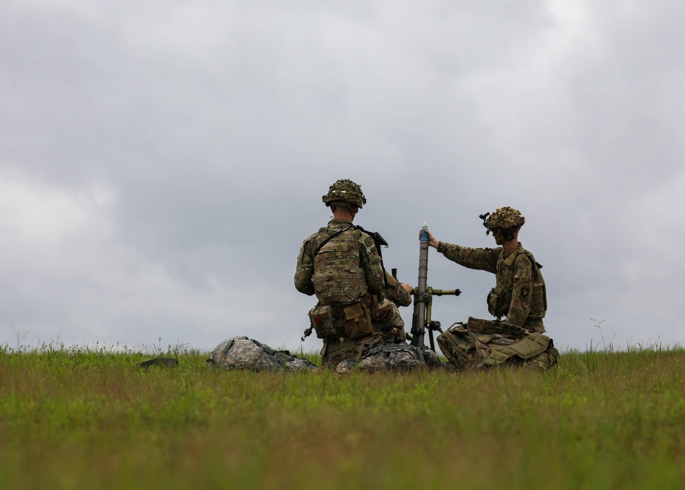 1-187 Conducts Mortar Table Qualifications