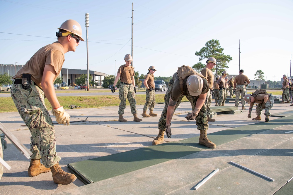 NMCB 11 Seabees Lay Down AM2 Matting