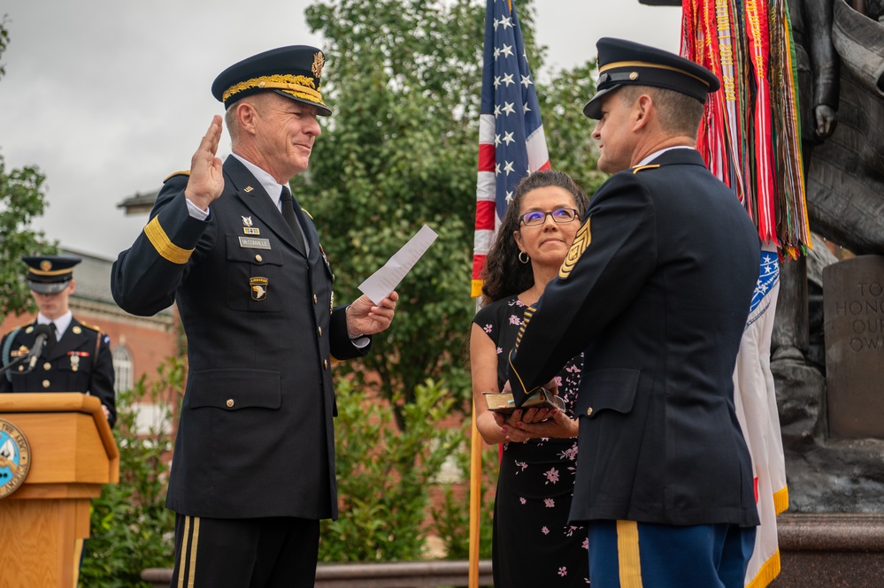 Chief of Staff of the Army relinquishment of responsibility and Sergeant Major of the Army change of responsibility ceremony