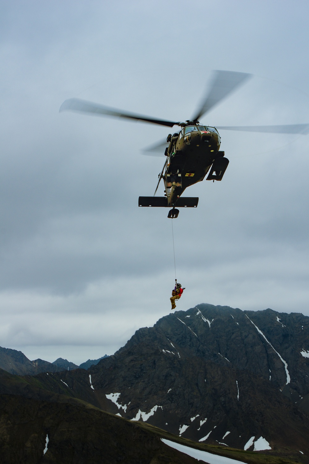 Alaska Army National Guard HH-60M Black Hawk rescue hoist training