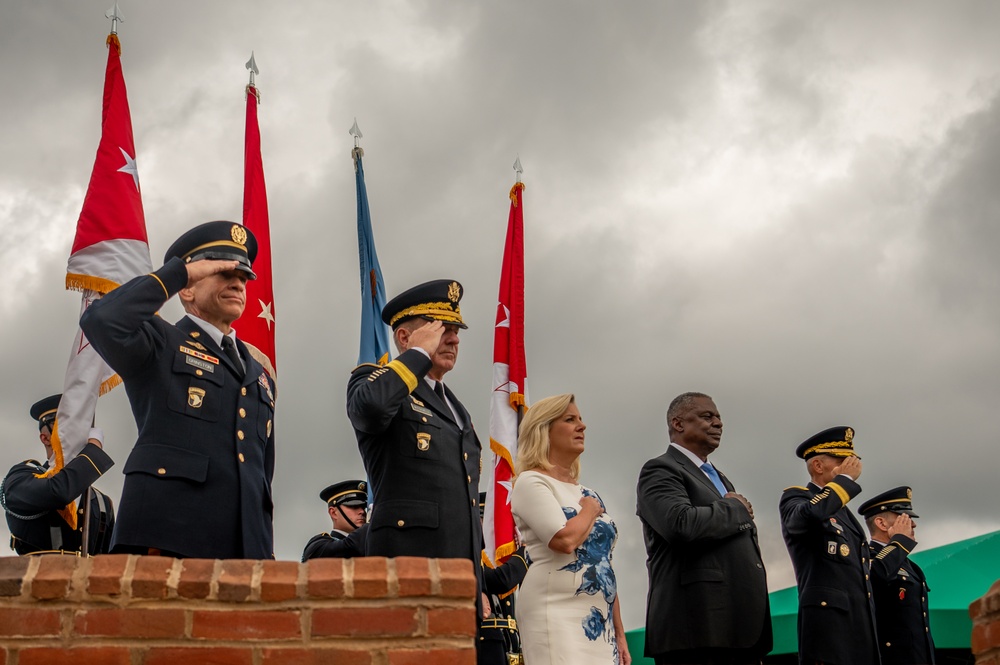 Chief of Staff of the Army relinquishment of responsibility and Sergeant Major of the Army change of responsibility ceremony