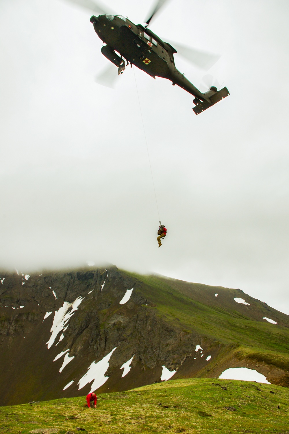 Alaska Army National Guard HH-60M Black Hawk rescue hoist training