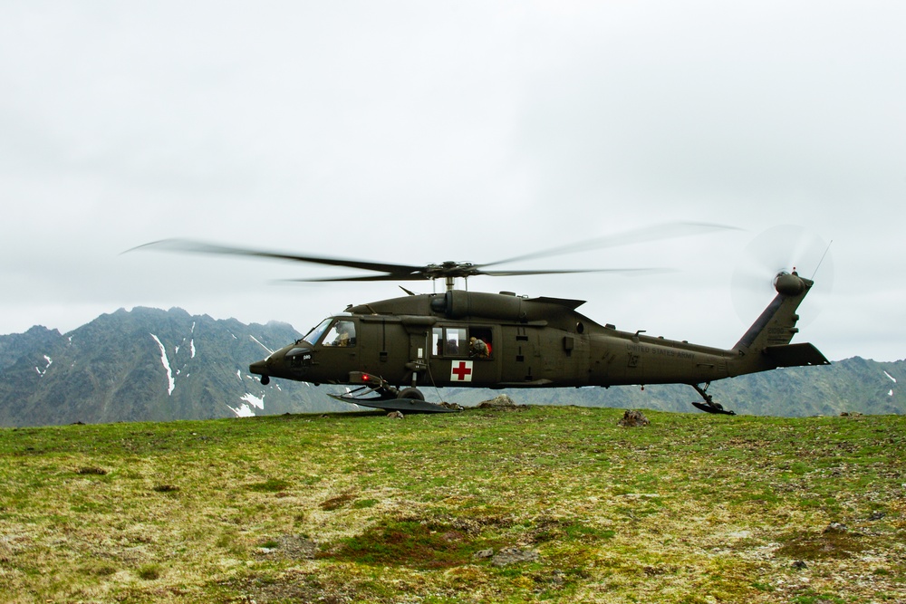 Alaska Army National Guard HH-60M Black Hawk rescue hoist training